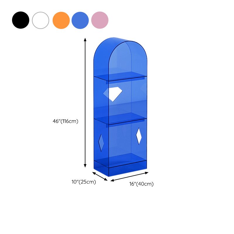 Acryl gesloten terug boekenkast standaard glamour boekenplank met planken