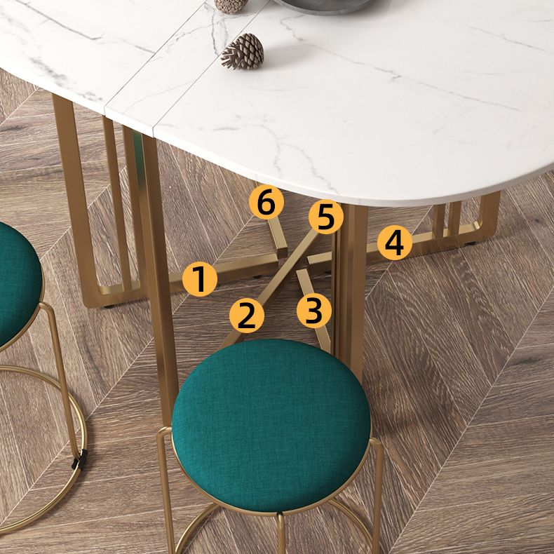 Foldable Artificial Wooden Top Table Extendable Round Kitchen Table with Trestle Base Clearhalo ' dining_table' 'Dining Tables & Seating' 'Dining Tables' 'furn' 'furn_dining_table' 'Furniture' 'furniture_dining_table' 'Kitchen & Dining Furniture' 'kitchen&dining_furn' 'kitchen' 'kitchen_dining_table' 1200x1200_633f101b-e004-47f5-8fd6-06892d2a0ff5
