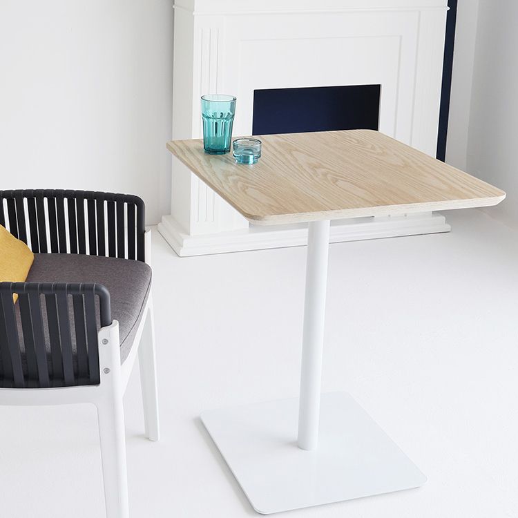 Metal Industrial Square Dining Table Solid Wood Top Indoor Table with Pedestal Base Clearhalo ' dining_table' 'Dining Tables & Seating' 'Dining Tables' 'furn' 'furn_dining_table' 'Furniture' 'furniture_dining_table' 'Kitchen & Dining Furniture' 'kitchen&dining_furn' 'kitchen' 'kitchen_dining_table' 1200x1200_633f4d53-f0c2-4520-82e3-b40ffb73005f
