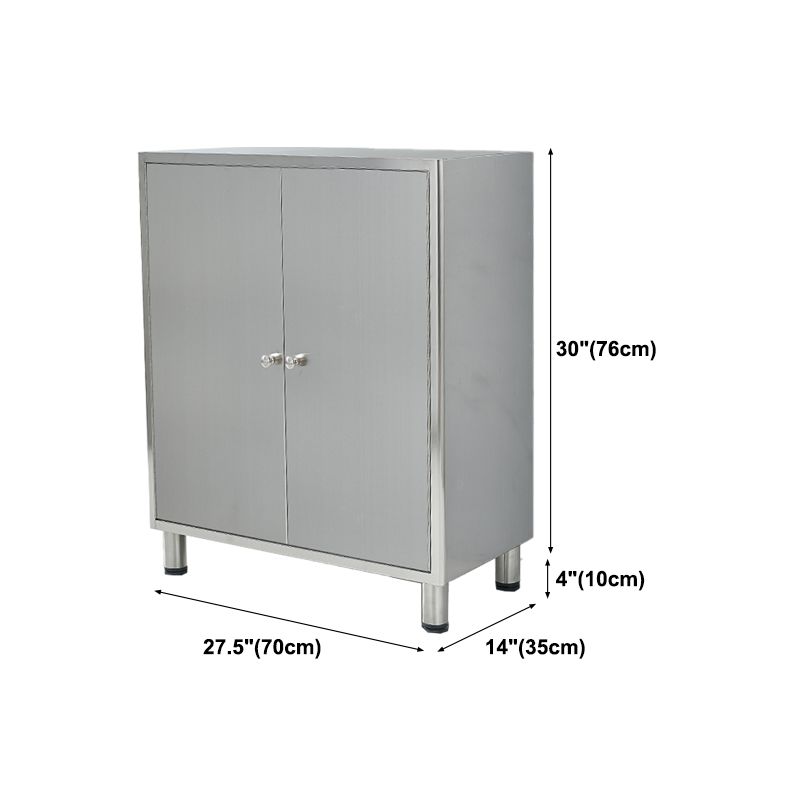 Stainless Steel Sideboard Cabinet Modern Server Cabinet with Storage for kitchen Clearhalo 'buffet_sideboard' 'Buffets & Sideboards' 'furn' 'furn_buffet_sideboard' 'Furniture' 'furniture_buffet_sideboard' 'Kitchen & Dining Furniture' 1200x1200_633fea08-b737-4394-afb0-0852ff39c66a