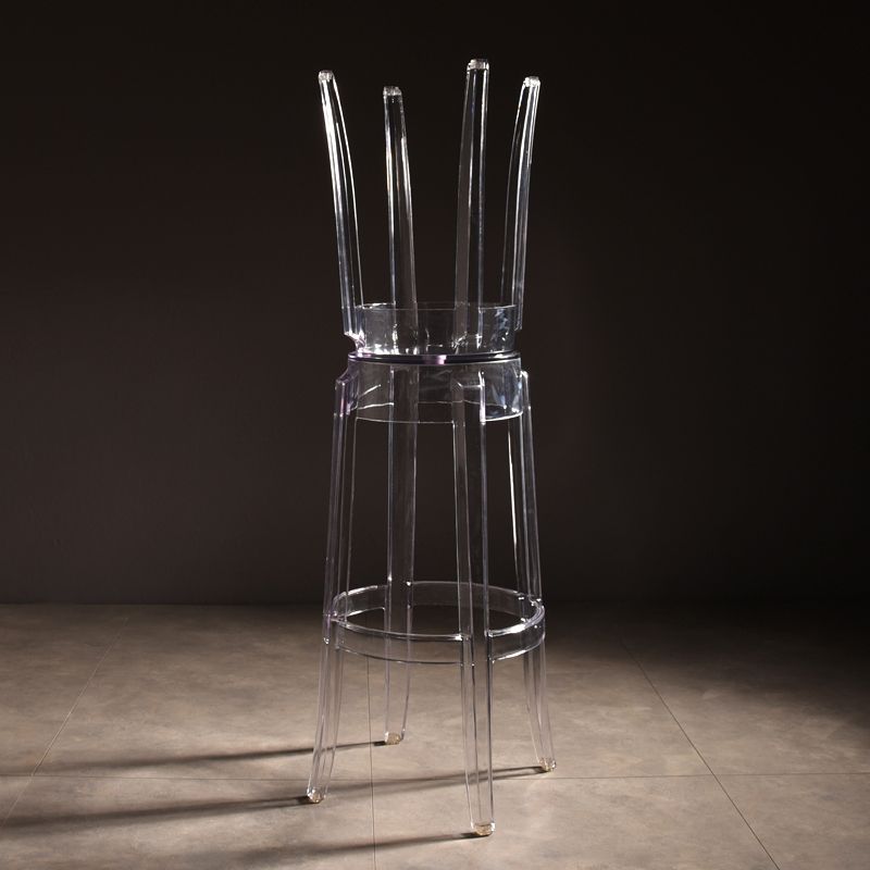 Modern Style Bar-stool Acrylic Round Counter Bar Stool for Kitchen Bar Clearhalo 'Bar Furniture' 'Bar Stools' 'bar_stools' 'furn' 'furn_bar_stools' 'Furniture' 'Kitchen & Dining Furniture' 1200x1200_63407c6d-da01-4ad8-b656-c20b9286d322