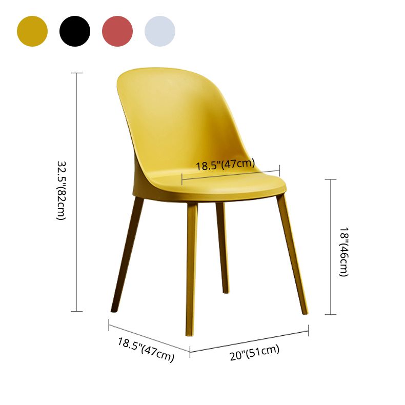 Contemporary Restaurant Plastic Side Chair Matte Finish Solid Back Dining Side Chair (Set of 2) Clearhalo ' kitchen&dining_furn' 'Dining Chairs' 'Dining Tables & Seating' 'dining_chair' 'furn' 'furn_dining_chair' 'Furniture' 'furniture_dining_chair' 'Kitchen & Dining Furniture' 'kitchen' 1200x1200_63425b67-502c-496b-acb0-183f3b9977dc