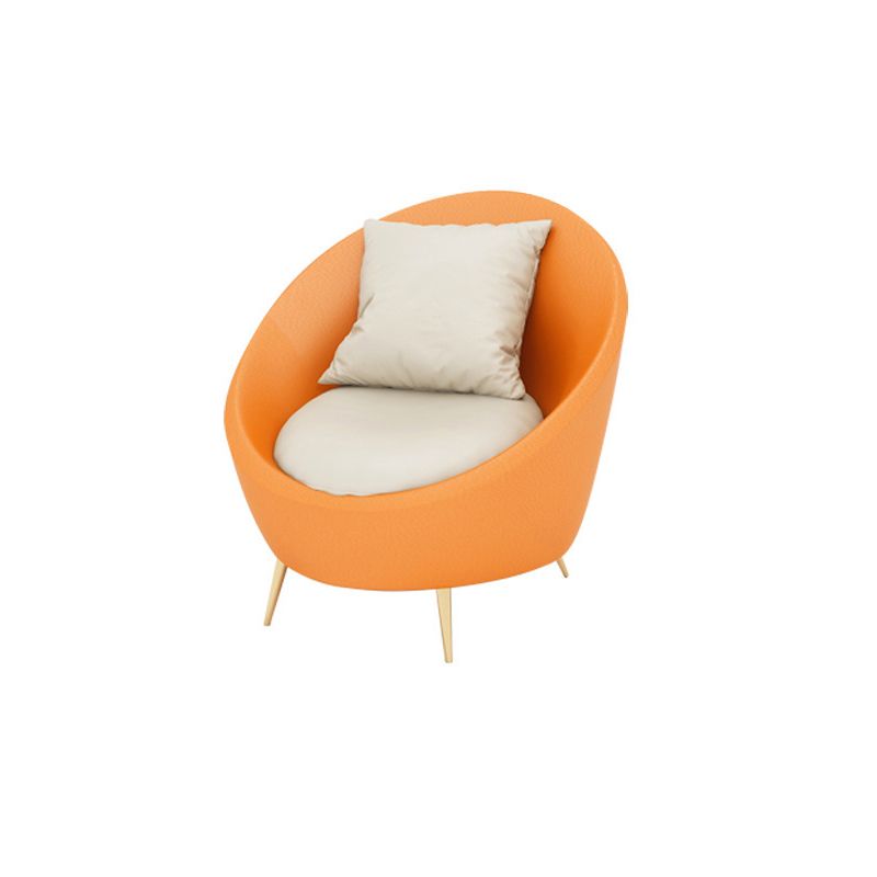 Faux Leather Armless Curved Sofa Contemporary Moon Shape Sofa Clearhalo 'furn' 'furn_sofas' 'Furniture' 'Living Room Furniture' 'Sofa' 'sofas' 1200x1200_6342cae4-e233-41c2-988f-0970038a6758