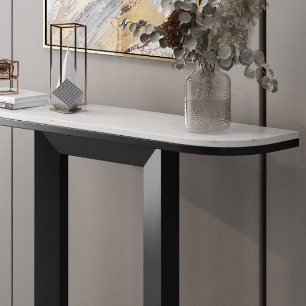 Tavolino console di marmo glam tavolo da divano console mezza luna per sala