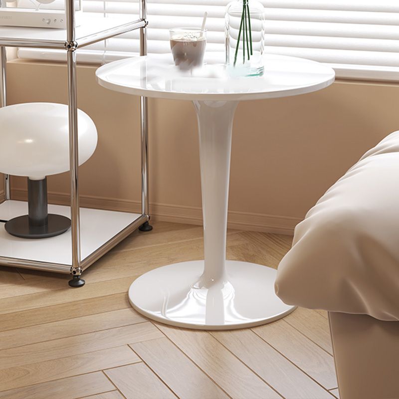 Contemporary Round Side End Table Plastic Pedestal Sofa Side Table Clearhalo 'Coffee & Accent Tables' 'End & Side Tables' 'end_side_tables' 'furn' 'furn_end_side_tables' 'Furniture' 'Living Room Furniture' 1200x1200_6344f908-8e53-41d5-9b3e-a1a3ff9a26ba