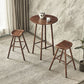 1/3 pièces de table de bar rond moderne set bistro en bois de cendre avec repose-pieds
