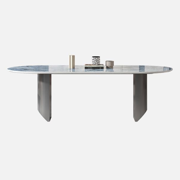 Metal Oval Traditional Luxury Dining Table Sintered Stone Table with Double Pedestal Clearhalo ' dining_table' 'Dining Tables & Seating' 'Dining Tables' 'furn' 'furn_dining_table' 'Furniture' 'furniture_dining_table' 'Kitchen & Dining Furniture' 'kitchen&dining_furn' 'kitchen' 'kitchen_dining_table' 1200x1200_634624ca-050d-4afd-a7a2-612f557d9e5d