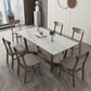 Rectangle Mid-Century Modern Dining Table White Tone Fixed Table with Sintered Stone Clearhalo ' dining_table' 'Dining Tables & Seating' 'Dining Tables' 'furn' 'furn_dining_table' 'Furniture' 'furniture_dining_table' 'Kitchen & Dining Furniture' 'kitchen&dining_furn' 'kitchen' 'kitchen_dining_table' 1200x1200_634631dd-25e3-46b3-8eca-6fcb043f04c8