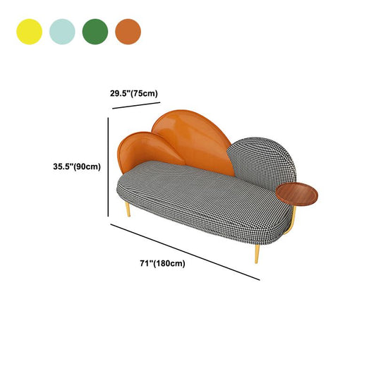 Zeitgenössisches gekrümmtes Sofa genommener Armsofa mit Aufbewahrungsschale für Wohnzimmer
