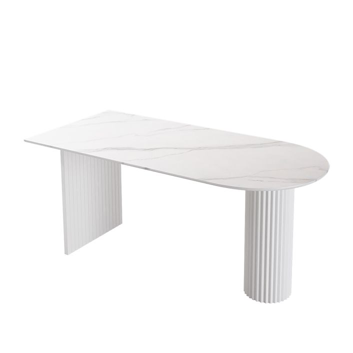 Dining Room Kitchen Table Modern Oval Solid Wood Double Pedestal Table Clearhalo 'Dining Tables & Seating' 'Dining Tables' 'dining_table' 'furn' 'furn_dining_table' 'Furniture' 'furniture_dining_table' 'Kitchen & Dining Furniture' 'kitchen' 'kitchen_dining_table' 1200x1200_6346ae7b-109e-4759-bc85-f51f3e286fd4