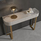 Glam Console Table Stone Console Accent Table for Hall , 16 inch Wide