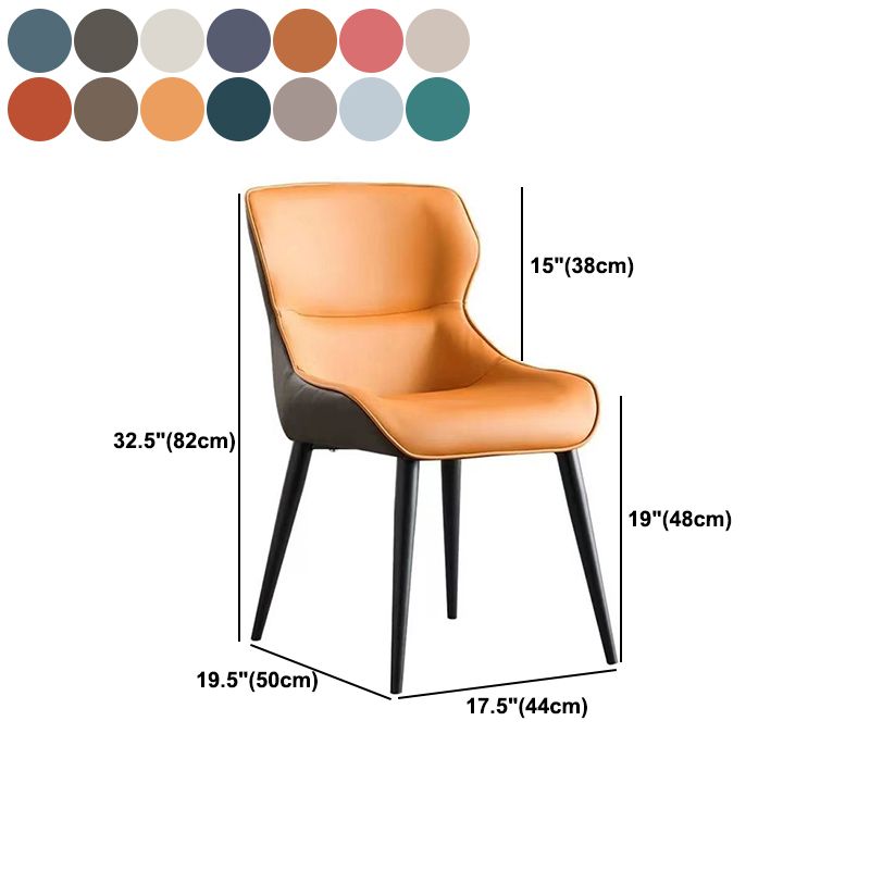 Armless Faux Leder Schreibtischstuhl modern