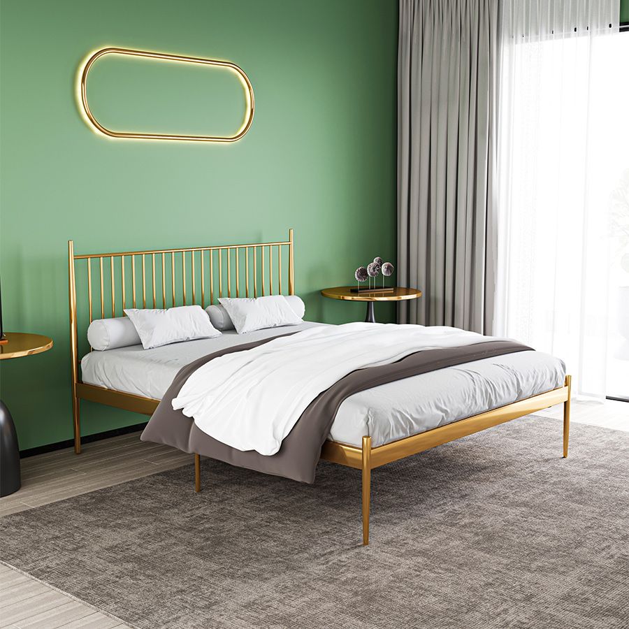 Letto a legna in metallo a basso profilo telaio del letto lussuoso con testiera