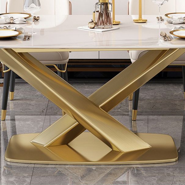 Set da pranzo moderno in pietra sinterizzata Set da pranzo da 1/2/5/6/7 pezzi per uso domestico