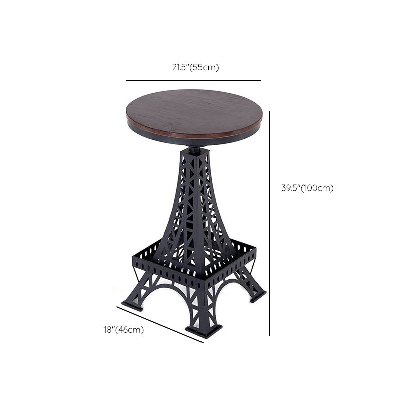 Massief houten bartafelset 1/2/3-delige industriële ronde bartafel