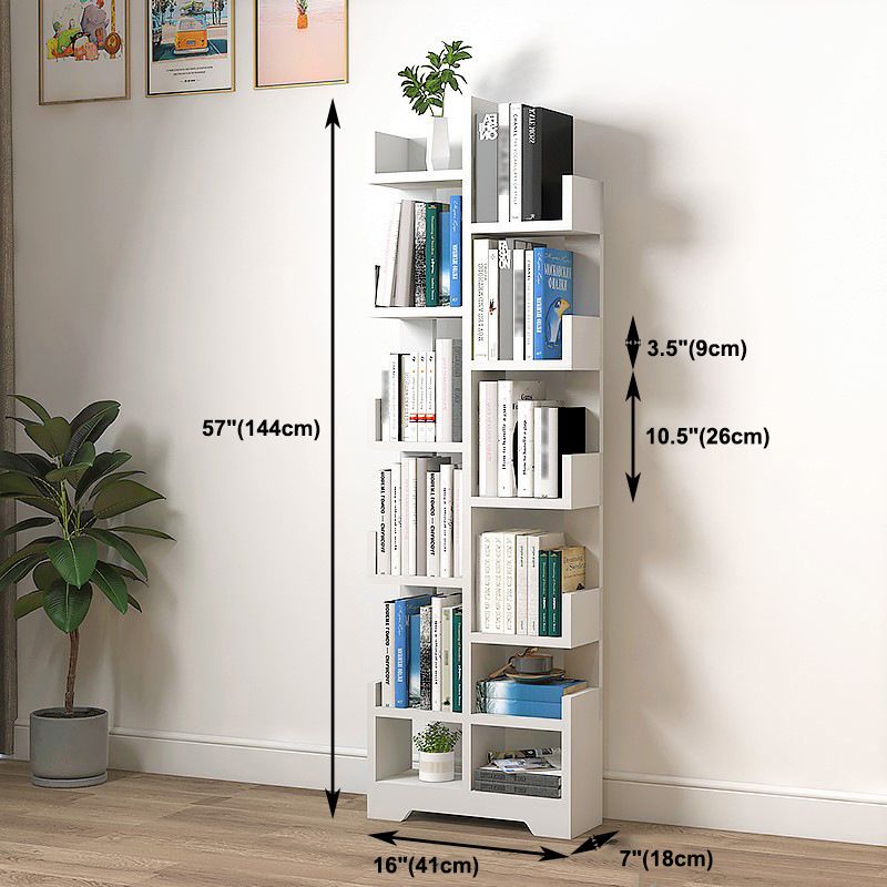Scandinavian Manufactured Wood Geometric Bookshelf Vertical Open Bookshelf Clearhalo 'Bookcases' 'Furniture' 'furniture_bookcases' 'kitchen' 'kitchen_bookcases' 'Living Room Furniture' 'Office Furniture' 1200x1200_63492fc0-9fa1-4be3-915e-055b7160d37a