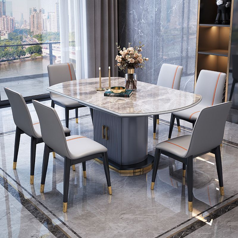 Foldable Modern Sintered Stone Dining Room Set with Round Top and Pedestal Base Furniture Clearhalo 'Dining Room Sets' 'Dining Tables & Seating' 'dining_room_set' 'furn' 'furn_dining_room_set' 'Furniture' 'furniture_dining_room_set' 'Kitchen & Dining Furniture' 'kitchen&dining_furn' 'kitchen' 1200x1200_63493abd-350e-4474-b638-d8e43f3855e3