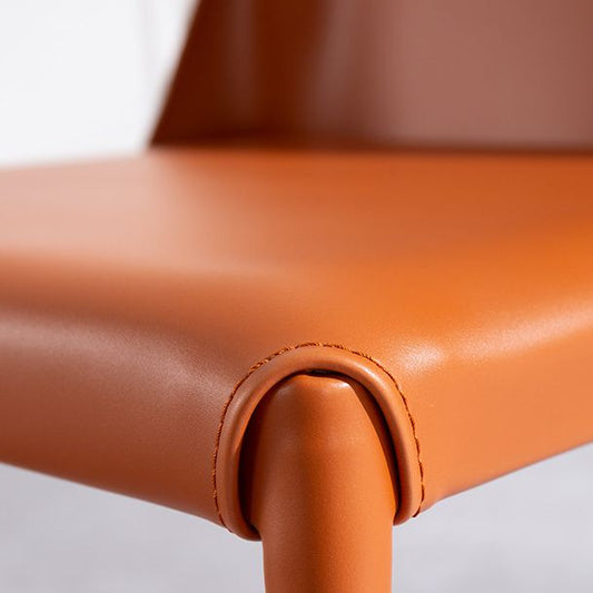 Scandinavian Style Metal Dining Chairs Solid Back Armless Chair for Home Clearhalo ' kitchen&dining_furn' 'Dining Chairs' 'Dining Tables & Seating' 'dining_chair' 'Furniture' 'furniture_dining_chair' 'Kitchen & Dining Furniture' 'kitchen' 1200x1200_634995d7-91ca-49a5-8f80-1cecb756c775