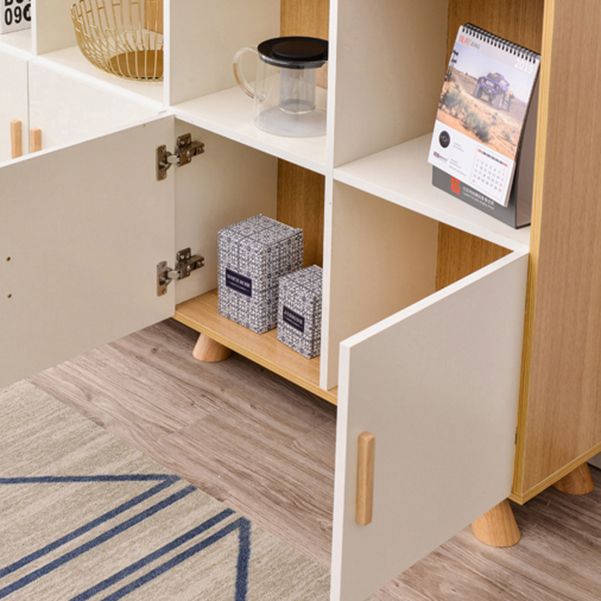 Engineered Wood Shelf Bookcase Contemporary Bookshelf for Study Room