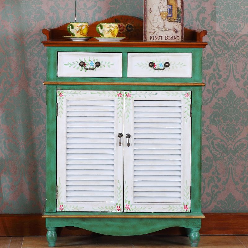 Server da pranzo in legno contemporaneo con cassetti sideboard di finitura antica per sala da pranzo