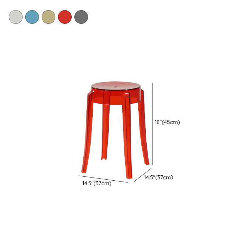 Industrial Backless Round Seat Acrylic Armless Bar Stool for Living Room Clearhalo 'Bar Furniture' 'Bar Stools' 'bar_stools' 'furn' 'furn_bar_stools' 'Furniture' 'Kitchen & Dining Furniture' 1200x1200_634d4ee5-12d1-4e47-9c1a-2c896264cd2d