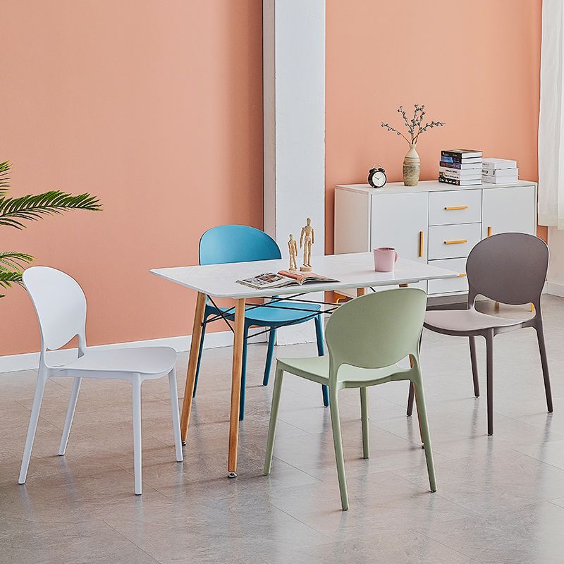 Contemporary Plastic Side Chair Home Armless Stacking Open Back Dining Side Chair Clearhalo ' kitchen&dining_furn' 'Dining Chairs' 'Dining Tables & Seating' 'dining_chair' 'furn' 'furn_dining_chair' 'Furniture' 'furniture_dining_chair' 'Kitchen & Dining Furniture' 'kitchen' 1200x1200_634f17a2-2d81-4e35-9168-4ed5b3b8acbe