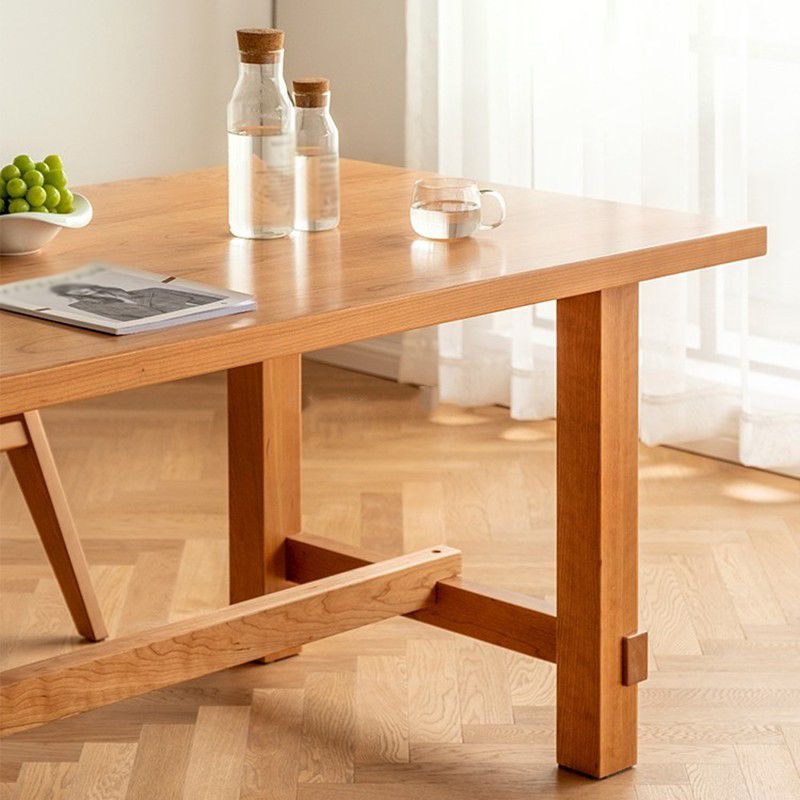 Contemporary Wood Dining Table Rectangle Dining Table with 4 Legs Clearhalo ' dining_table' 'Dining Tables & Seating' 'Dining Tables' 'furn' 'furn_dining_table' 'Furniture' 'furniture_dining_table' 'Kitchen & Dining Furniture' 'kitchen&dining_furn' 'kitchen' 'kitchen_dining_table' 1200x1200_634f6df6-140b-4fc2-846b-067ba0225ea4