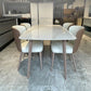 Traditional Luxury Rectangle Dining Table Stone Top Table for Home Clearhalo 'Dining Tables & Seating' 'Dining Tables' 'dining_table' 'furn' 'furn_dining_table' 'Furniture' 'Kitchen & Dining Furniture' 1200x1200_63500e61-b71e-4d67-8a01-be2ba7af76be
