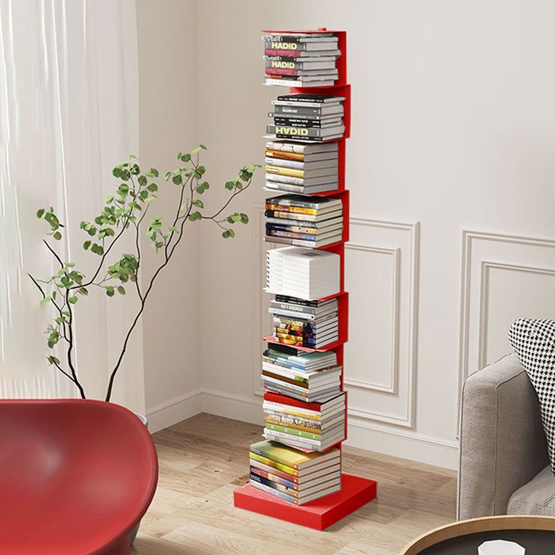 Zeitgenössischer 13.77 "Breites geometrisches Buchregal Iron Home Bücherregal