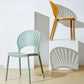 Plastic Dining Chair Modern Style Open Back Dining Side Chair
