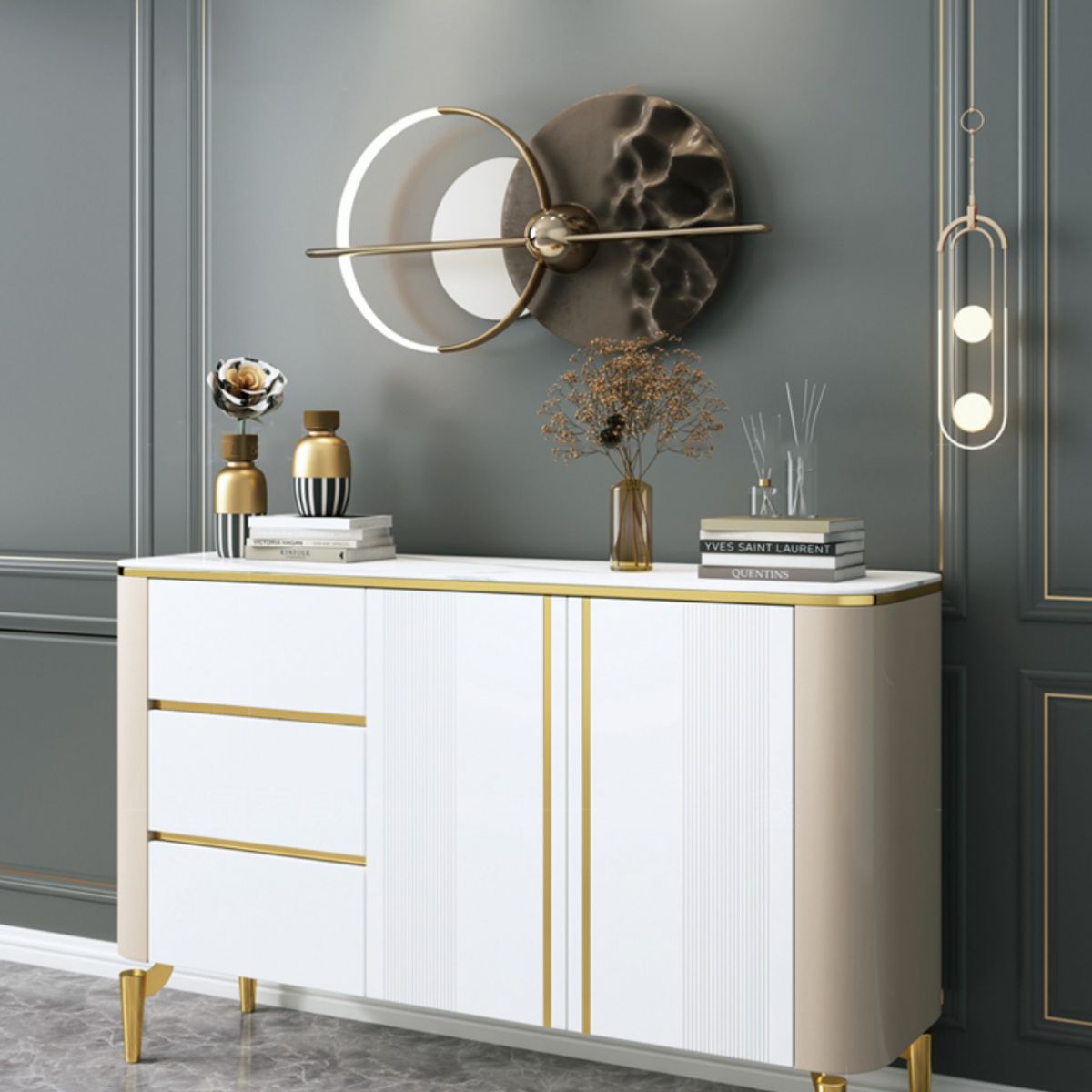 Sideboard Sideboard Sideboard Glam Sideboard con 1 porte per soggiorno