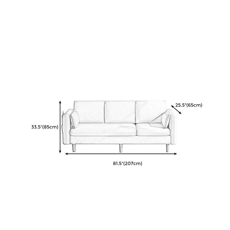 Modern Wood Legs Standard Sofa Fabric Loose Back Square Arm Sofa Clearhalo 'furn' 'furn_sofas' 'Furniture' 'furniture_sofas' 'kitchen' 'kitchen_sofas' 'Living Room Furniture' 'Sofa' 'sofas' 1200x1200_63542043-ef88-4e08-9374-ac19c607855d