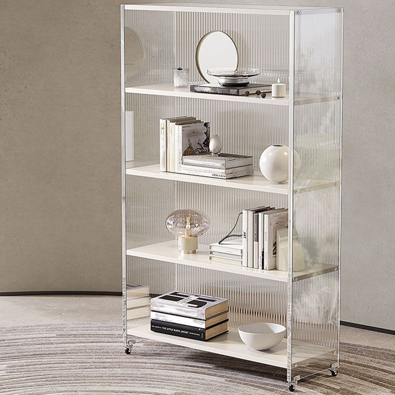 Closed Back Vertical Bookshelf Modern Style Acrylic Bookcase for Office Clearhalo 'Bookcases' 'furn' 'furn_bookcases' 'Furniture' 'Office Furniture' 1200x1200_635763f7-e4a0-40a5-a5ca-f324c908bde0