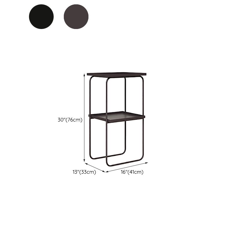 Sled Base Side Table Rectangular Metal Top End Table with Shelf Clearhalo 'Coffee & Accent Tables' 'End & Side Tables' 'end_side_tables' 'furn' 'furn_end_side_tables' 'Furniture' 'Living Room Furniture' 1200x1200_63582ba1-085f-4528-90c9-4a85cb00999e