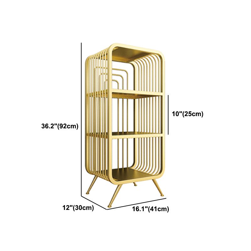 Gold Scandinavian Iron Standard Bookshelf Closed Back Vertical Bookshelf for Bedroom Clearhalo 'Bookcases' 'furn' 'furn_bookcases' 'Furniture' 'furniture_bookcases' 'kitchen' 'kitchen_bookcases' 'Living Room Furniture' 'Office Furniture' 1200x1200_63587737-bca2-4c2d-848d-fbbcbdad6742