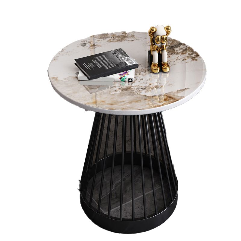 Tavolo laterale moderno in cornice in ardesia rotondo del divano tavolo per soggiorno