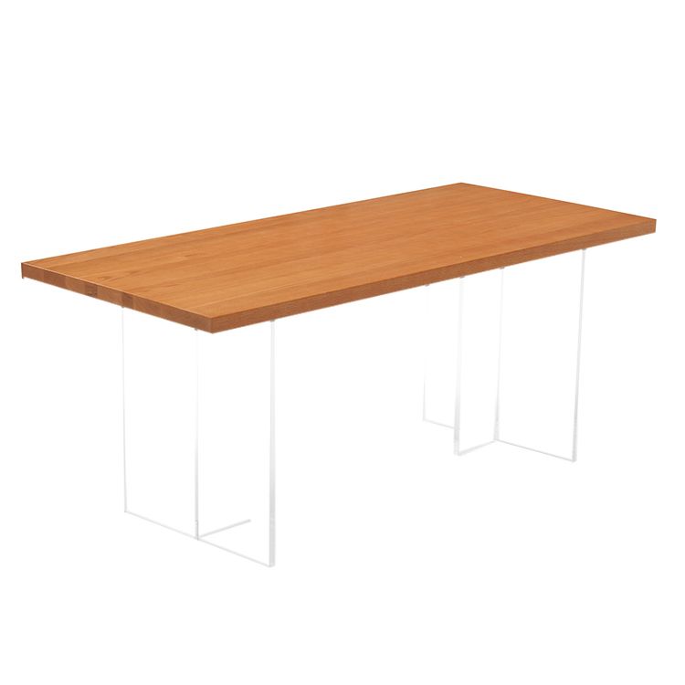 Mesa de comedor de estilo simple mesa rectángulo marrón para cocina casera