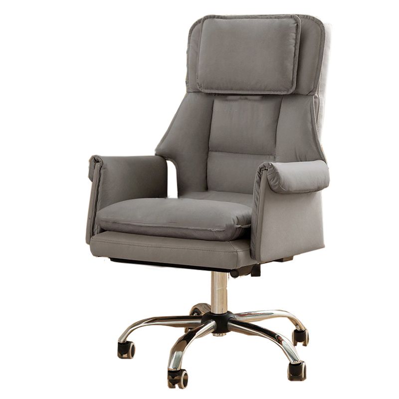 Executive Ergonomic Computer Chair Chrome Metal Base Contemporary Office Chair Clearhalo 'furn' 'furn_office_chair' 'Furniture' 'Office Chairs' 'Office Furniture' 'office_chair' 1200x1200_6359f108-7027-4c57-afcf-3032329ff649