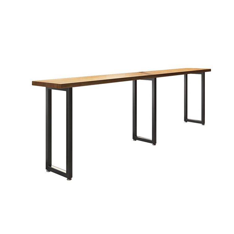 Set da pub moderno per interni, tavolo da bar e sgabelli da 1/7 pezzi con piano in legno massello