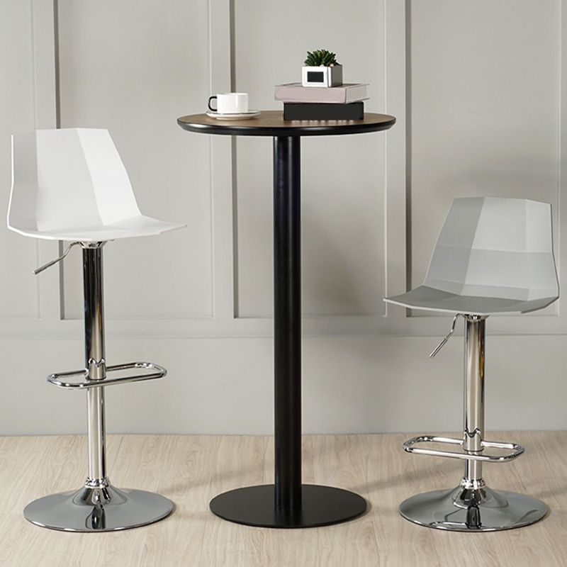Adjustable Height Swivel Counter Stools Iron Plastic Silver Scandinavian Bar Stools Clearhalo 'Bar Furniture' 'Bar Stools' 'bar_stools' 'furn' 'furn_bar_stools' 'furniture_bar_stools' 'Kitchen & Dining Furniture' 'kitchen&dining_furn' 'kitchen' 'kitchen_furn' Furniture' 1200x1200_635ab3ed-7dc8-4220-86aa-b8f78f32d094