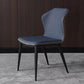 Contemporary Wingback Side Chair Matte Finish Leather Curved Chair for Brasserie Clearhalo ' kitchen&dining_furn' 'Dining Chairs' 'Dining Tables & Seating' 'dining_chair' 'furn' 'furn_dining_chair' 'Furniture' 'furniture_dining_chair' 'Kitchen & Dining Furniture' 'kitchen' 1200x1200_635ae559-d216-492f-8d42-3f64d5ab87c0