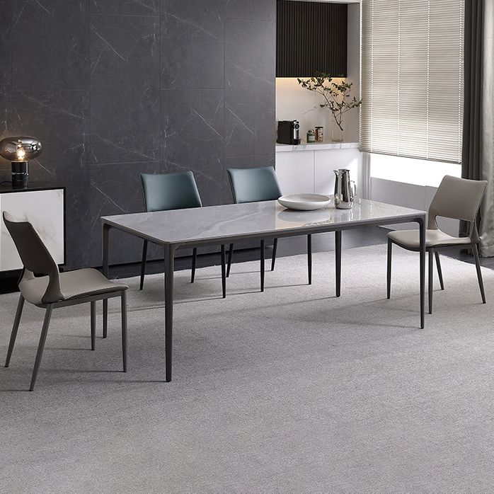 Chaises de salle à manger contemporaines chaise sans bras avec des jambes en métal pour la maison