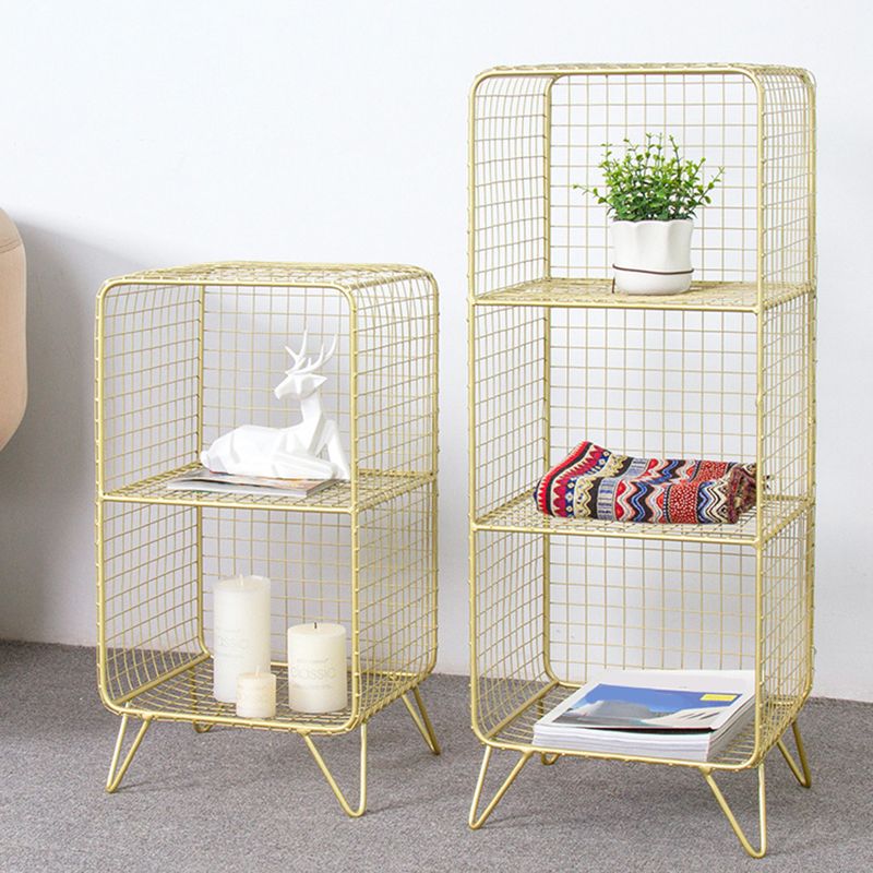 Modem Metal Bookshelf Standard Shelf Bookshelf for Home Office 11.8" W