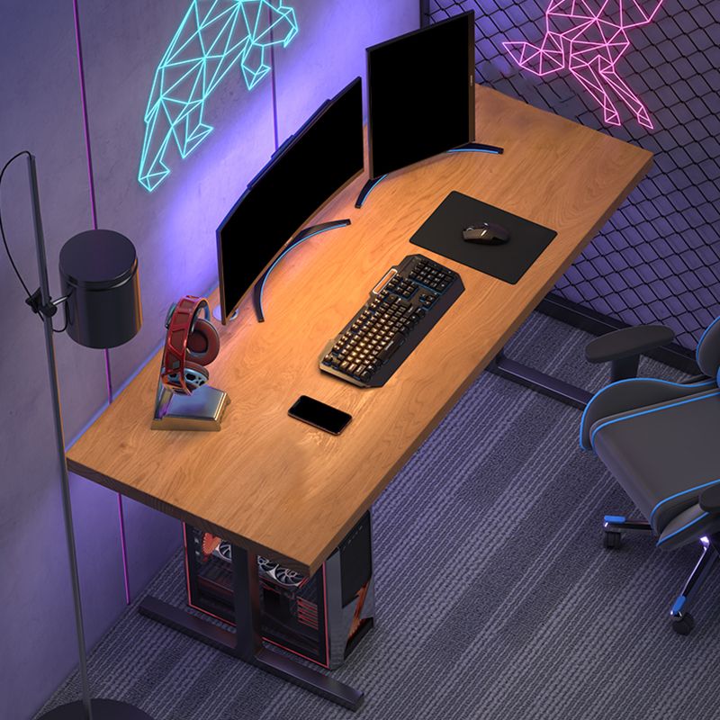 Scrivania rettangolare in legno di legno di pino a forma di dormitorio