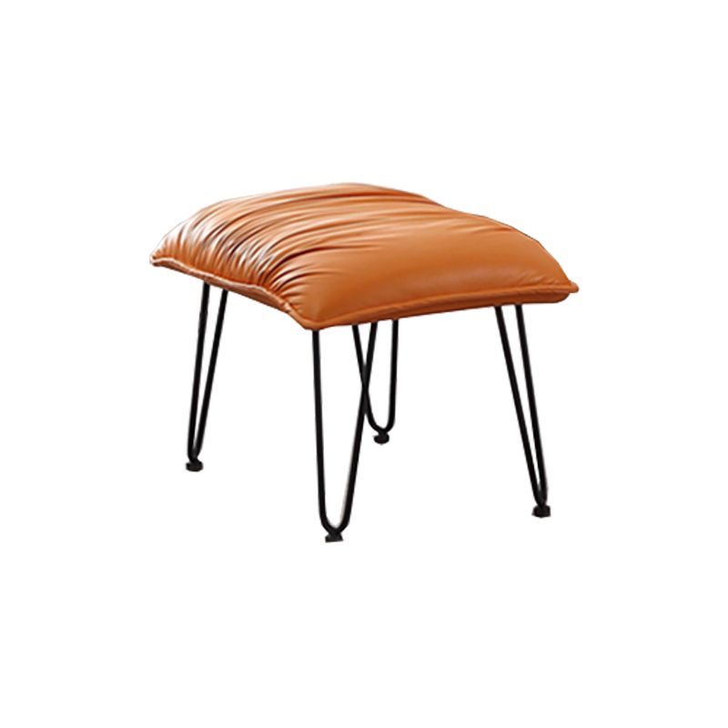 Chaise à bascule orange moderne chaise de culbuteur amovible avec ottoman