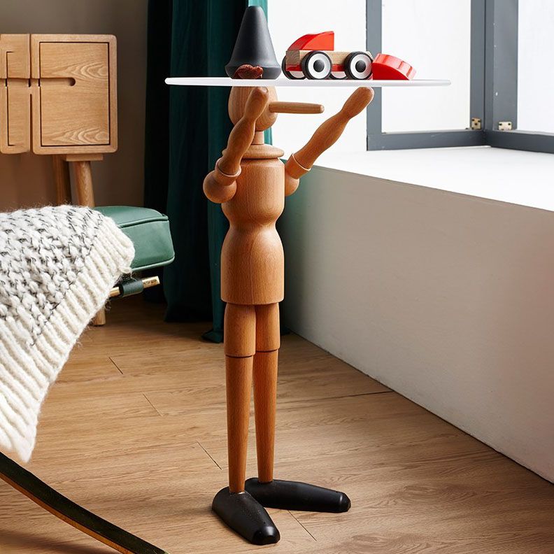 Table d'appoint d'accent en bois massif