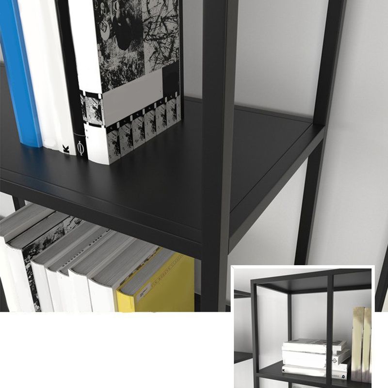 Industrial Style Metal Etagere Bookcase with Rectangular Shelves Bookcase Clearhalo 'Bookcases' 'furn' 'furn_bookcases' 'Furniture' 'furniture_bookcases' 'kitchen' 'kitchen_bookcases' 'Living Room Furniture' 'Office Furniture' 1200x1200_635fef50-ca6f-4f9e-b716-d34599861768