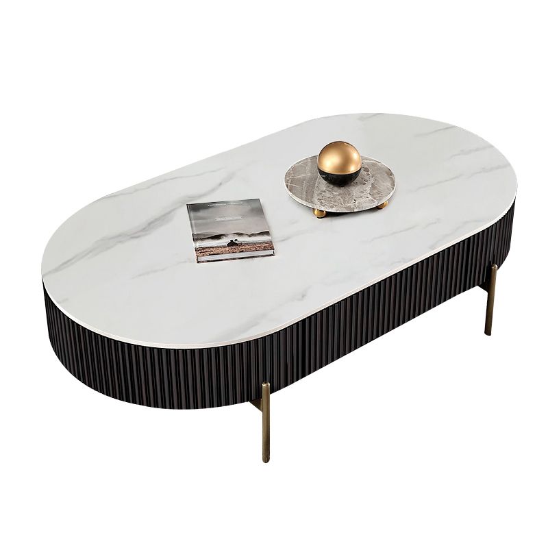 Modern Style Round White Black Metal Four-legged Coffee Table Clearhalo 'Coffee & Accent Tables' 'Coffee Tables' 'coffee_tables' 'furn' 'furn_coffee_tables' 'Furniture' 'Living Room Furniture' 1200x1200_63601e85-8668-4c71-8d33-16d040d7feda