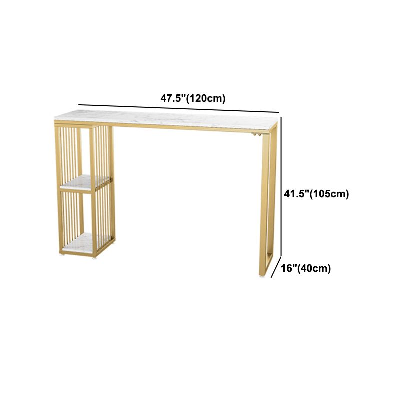 Glam 1/3 Pieces Bar Table Set Rectangle Stone Counter Table with High Stools for Cafe Clearhalo 'Bar Furniture' 'furn' 'furn_home_bar_bar_sets' 'Furniture' 'Home Bars & Bar Sets' 'home_bar_bar_sets' 'Kitchen & Dining Furniture' 1200x1200_636042b0-cf56-4811-9c03-674adc5f8de5
