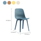 Contemporary Side Chair Plastic Solid Back Dining Room Chair for Kitchen